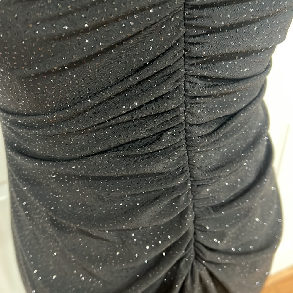 JS Boutique womanblack glittery long maxi formal dress evening gown shift - Picture 6 of 6